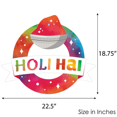 Holi Hai - Outdoor Festival of Colors Party Decor - Front Door Wreath