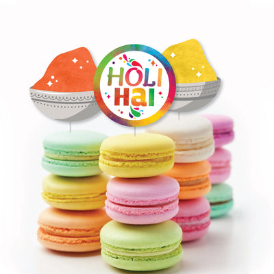 Holi Hai - DIY Shaped Festival of Colors Party Cut-Outs - 24 Count