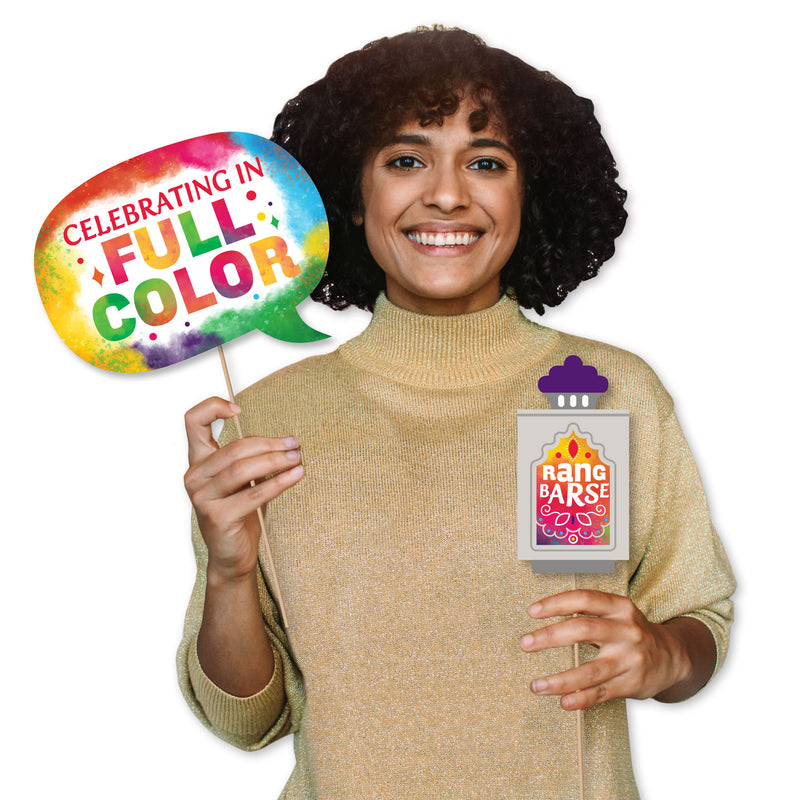 Holi Hai - Festival of Colors Party Photo Booth Props Kit - 20 Count