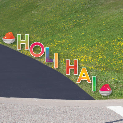Holi Hai - Yard Sign Outdoor Lawn Decorations - Festival of Colors Party Yard Signs - Holi Hai