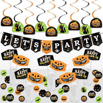Jack-O'-Lantern Halloween - Kids Halloween Party Supplies Decoration Kit - Decor Galore Party Pack - 51 Pieces