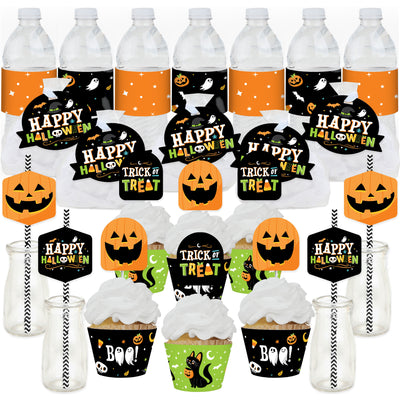 Jack-O'-Lantern Halloween - Kids Halloween Party Favors and Cupcake Kit - Fabulous Favor Party Pack - 100 Pieces