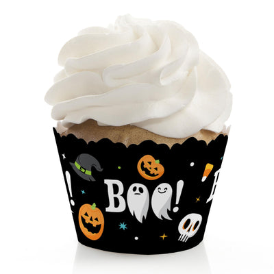 Jack-O'-Lantern Halloween - Kids Halloween Party Decorations - Party Cupcake Wrappers - Set of 12