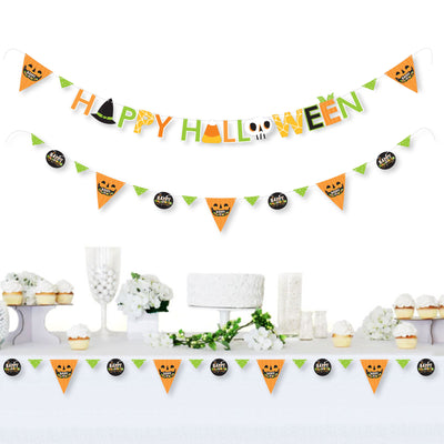 Jack-O'-Lantern Halloween - Kids Halloween Party Letter Banner Decoration - 36 Banner Cutouts and Happy Halloween Banner Letters