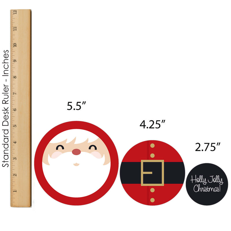 Jolly Santa Claus - Christmas Party Decor and Confetti - Terrific Table Centerpiece Kit - Set of 30