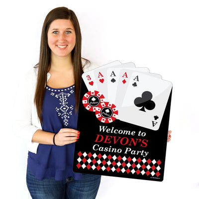 Las Vegas - Party Decorations - Casino Party Personalized Welcome Yard Sign