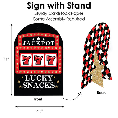 Las Vegas - DIY Casino Party Signs - Snack Bar Decorations Kit - 50 Pieces