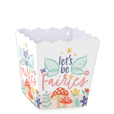 Let's Be Fairies - Party Mini Favor Boxes - Fairy Garden Birthday Party Treat Candy Boxes - Set of 12