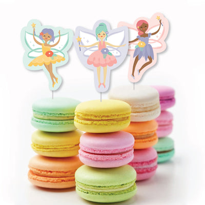 Let's Be Fairies - DIY Shaped Fairy Garden Birthday Party Cut-Outs - 24 Count