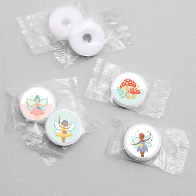 Let's Be Fairies - Fairy Garden Birthday Party Round Candy Sticker Favors - Labels Fit Chocolate Candy (1 sheet of 108)