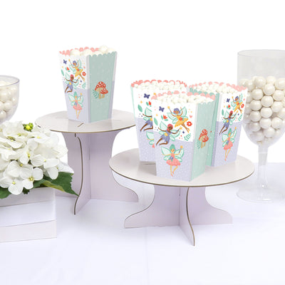 Let's Be Fairies - Fairy Garden Birthday Party Favor Popcorn Treat Boxes - Set of 12
