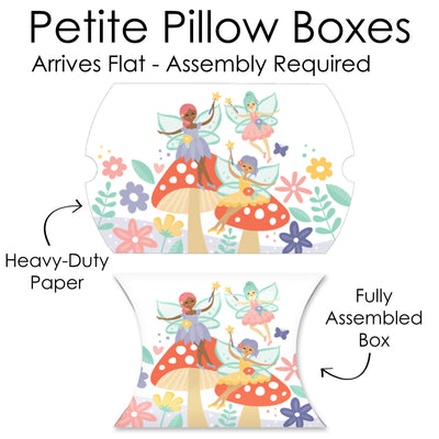 Let's Be Fairies - Favor Gift Boxes - Fairy Garden Birthday Party Petite Pillow Boxes - Set of 20