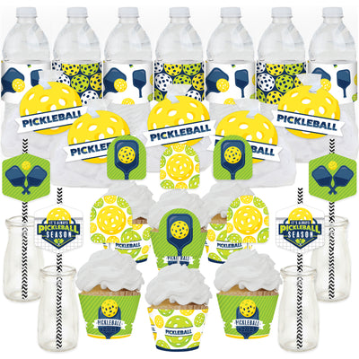 Let's Rally - Pickleball - Birthday or Retirement Party Favors and Cupcake Kit - Fabulous Favor Party Pack - 100 Pieces