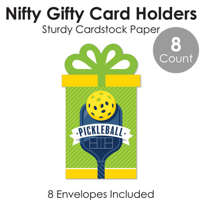 Let's Rally - Pickleball - Birthday or Retirement Party Money and Gift Card Sleeves - Nifty Gifty Card Holders - Set of 8
