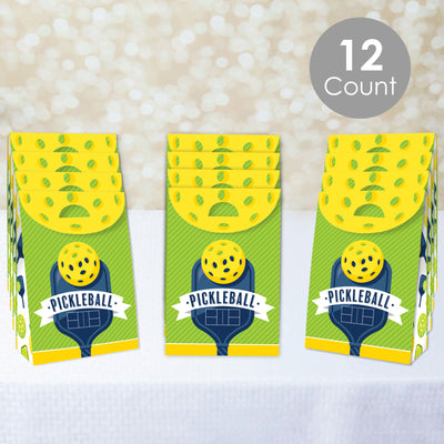 Let's Rally - Pickleball - Birthday or Retirement Gift Favor Bags - Party Goodie Boxes - Set of 12