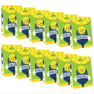 Let's Rally - Pickleball - Birthday or Retirement Gift Favor Bags - Party Goodie Boxes - Set of 12