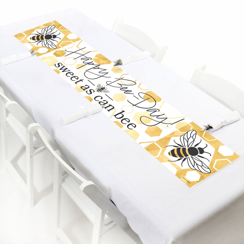 Little Bumblebee - Happy Birthday Bee Decorations Party Banner