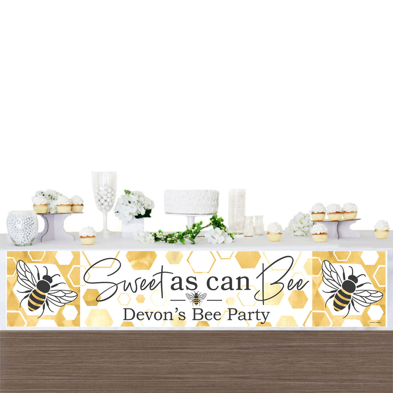 Little Bumblebee - Personalized Bee Baby Shower or Birthday Party Banner