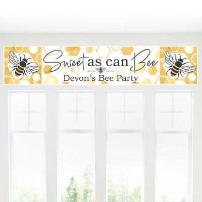 Little Bumblebee - Personalized Bee Baby Shower or Birthday Party Banner