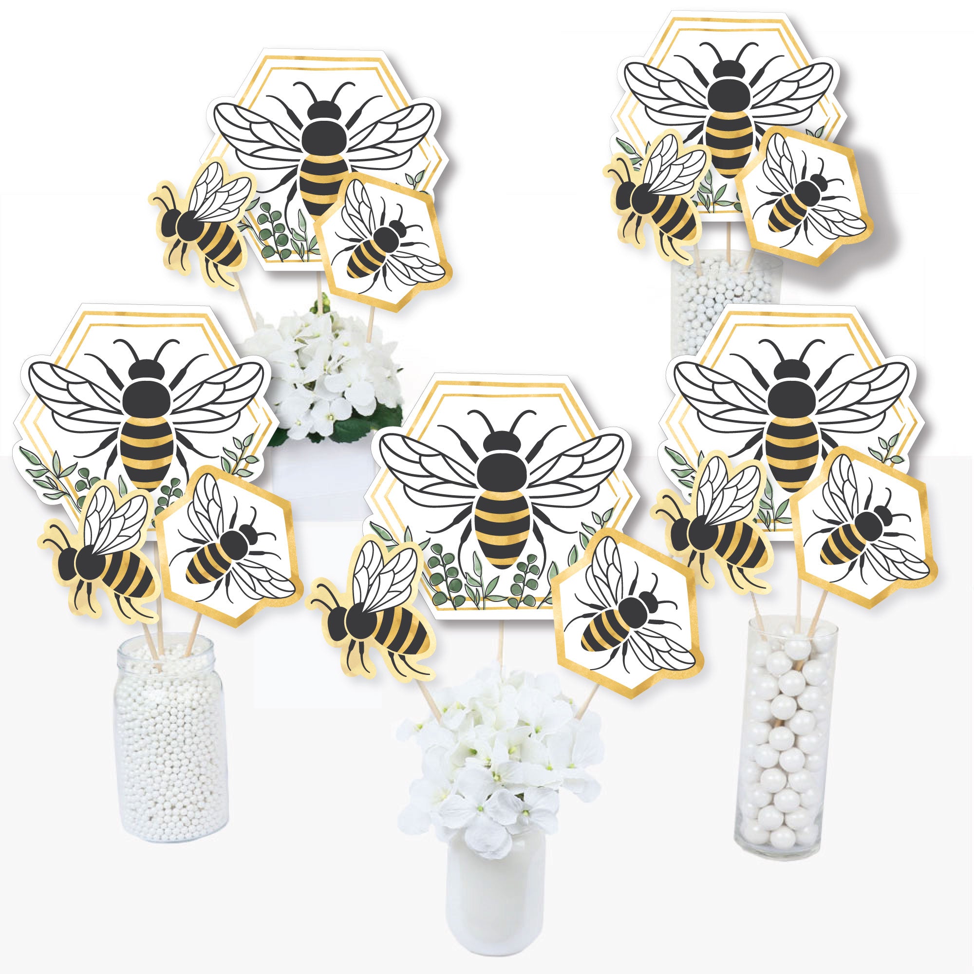 Set of 24 Bumble Bee Table Decorations, Centerpieces, Great for