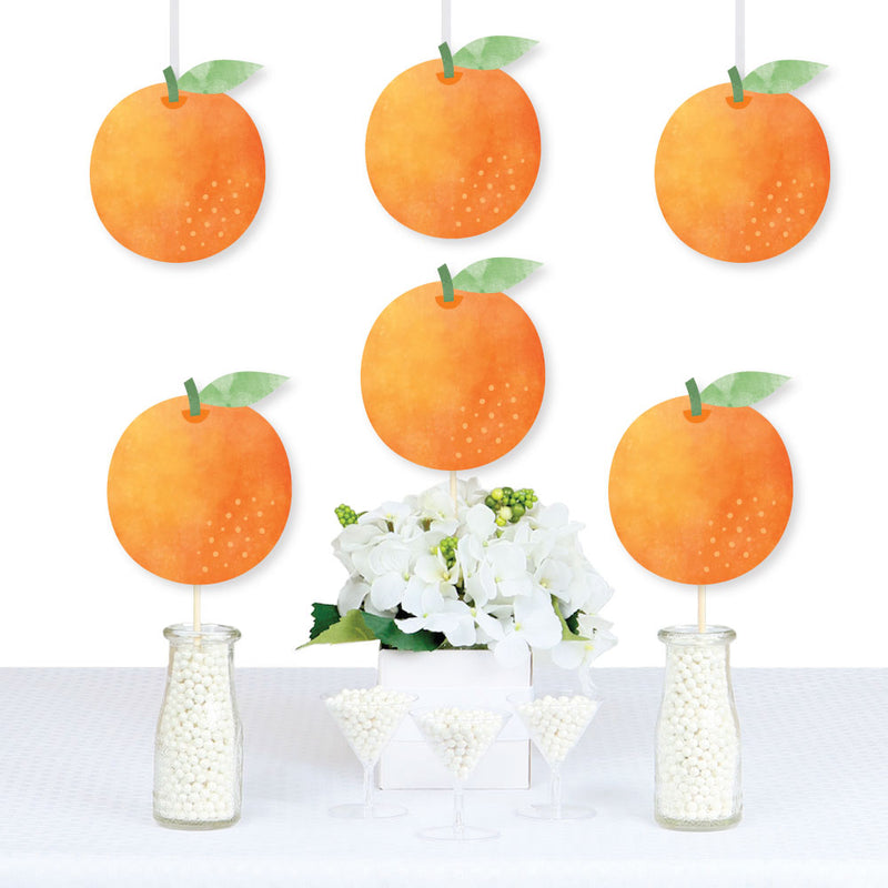 Little Clementine - Decorations DIY Orange Citrus Baby Shower or Birthday Party Essentials - Set of 20