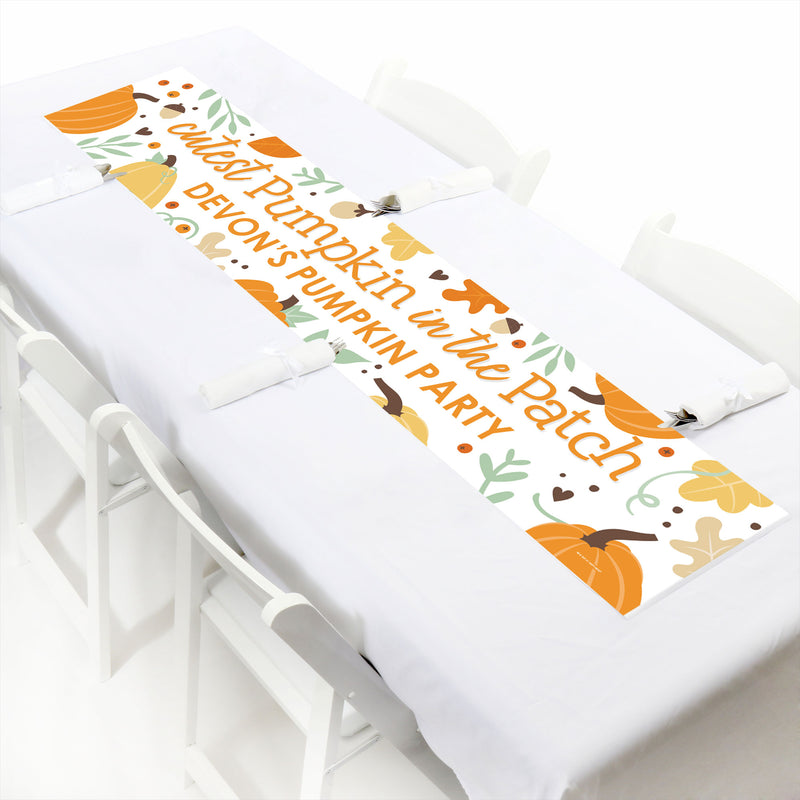 Little Pumpkin - Personalized Fall Birthday Party or Baby Shower Banner