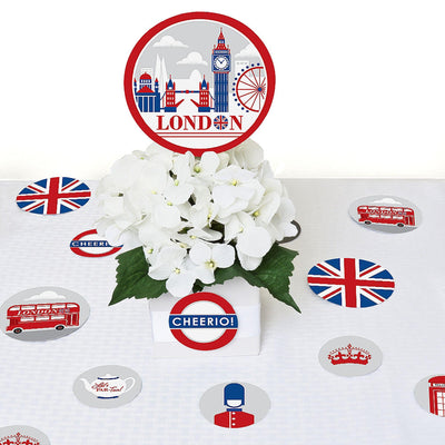 Cheerio, London - British UK Party Giant Circle Confetti - Party Decorations - Large Confetti 27 Count