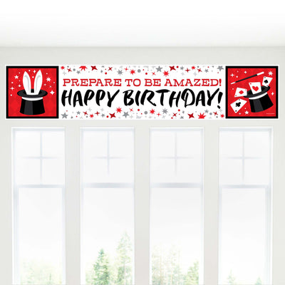 Ta-Da, Magic Show - Magical Happy Birthday Decorations Party Banner