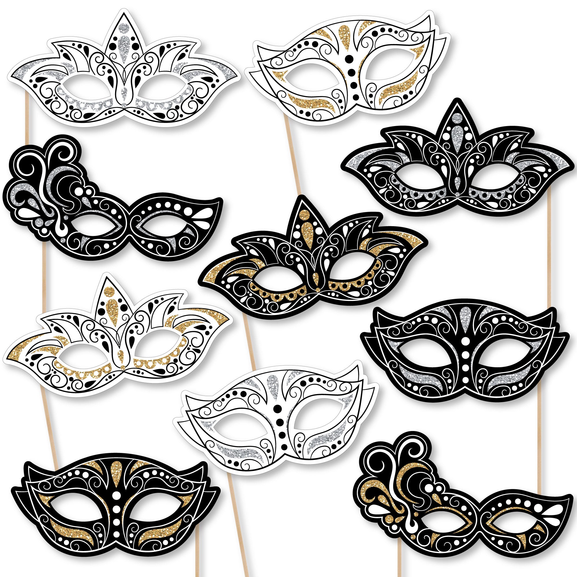 Masquerade Mask, New Years Eve Decorations, Mardi Gras Mask, 40th