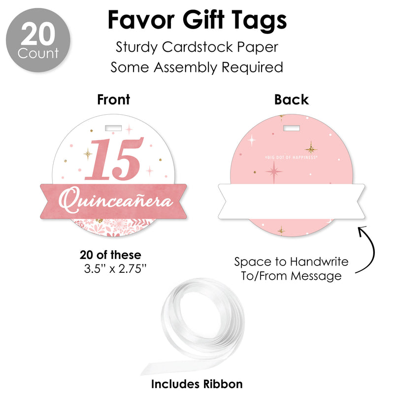 Mis Quince Anos - Quinceanera Sweet 15 Birthday Party Favors and Cupcake Kit - Fabulous Favor Party Pack - 100 Pieces