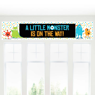 Monster Bash - Little Monster Baby Shower Decorations Party Banner