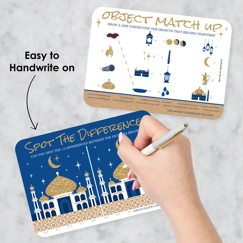 Ramadan - 2-in-1 Eid Mubarak Party Cards - Activity Duo Games - Set of 20