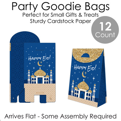 Ramadan - Eid Mubarak Gift Favor Bags - Party Goodie Boxes - Set of 12