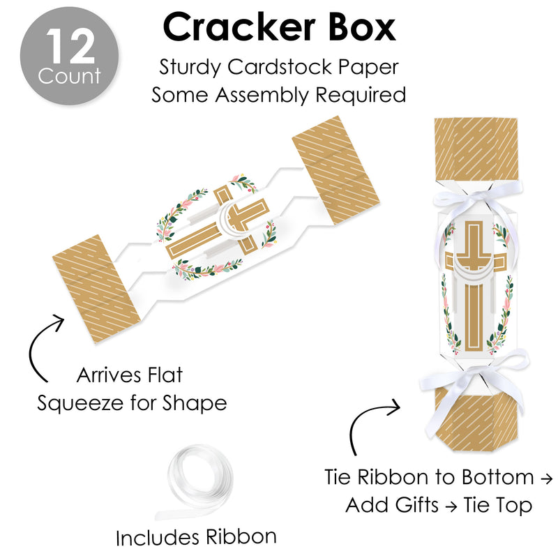 Religious Easter - No Snap Christian Holiday Party Table Favors - DIY Cracker Boxes - Set of 12