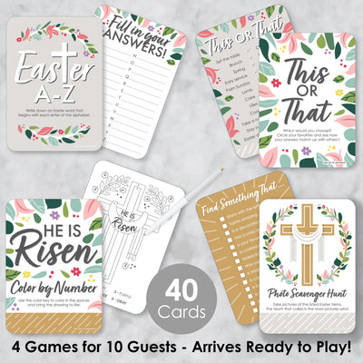 Religious Easter - 4 Christian Holiday Party Games - 10 Cards Each - Gamerific Bundle