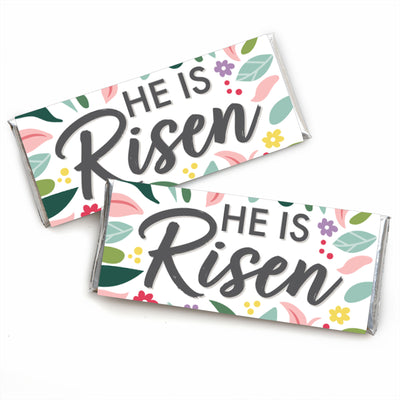 Religious Easter - Candy Bar Wrapper Christian Holiday Party Favors - Set of 24