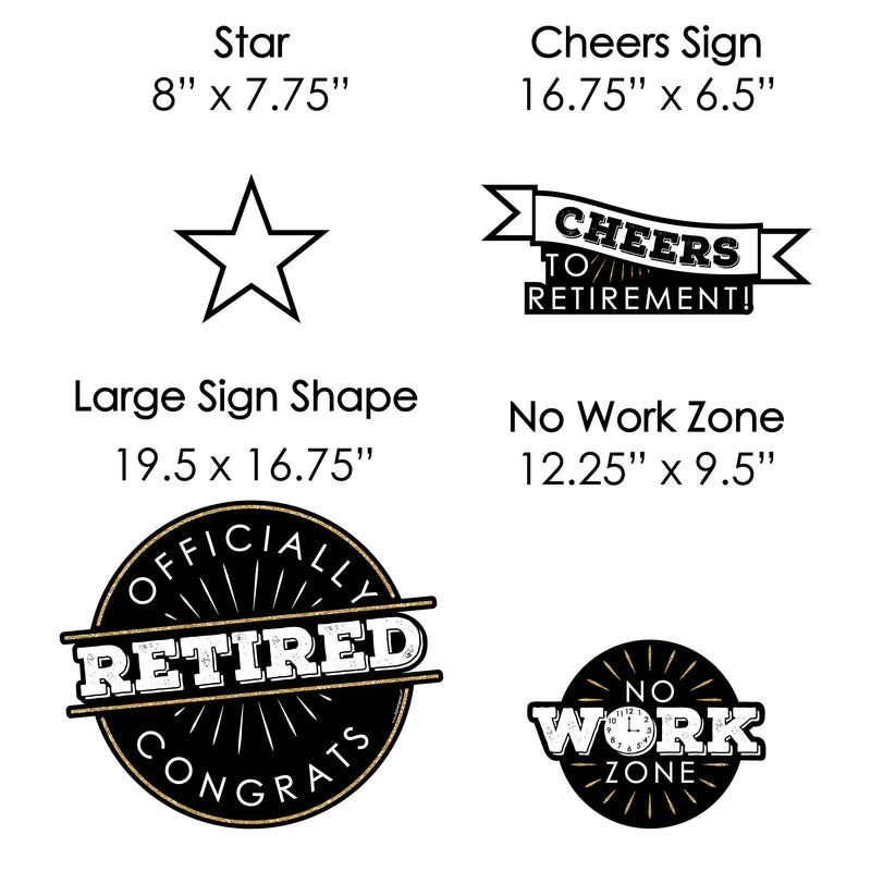 Happy Retirement - Yard Sign & Outdoor Lawn Decorations - Retirement Party Yard Signs - Set of 8