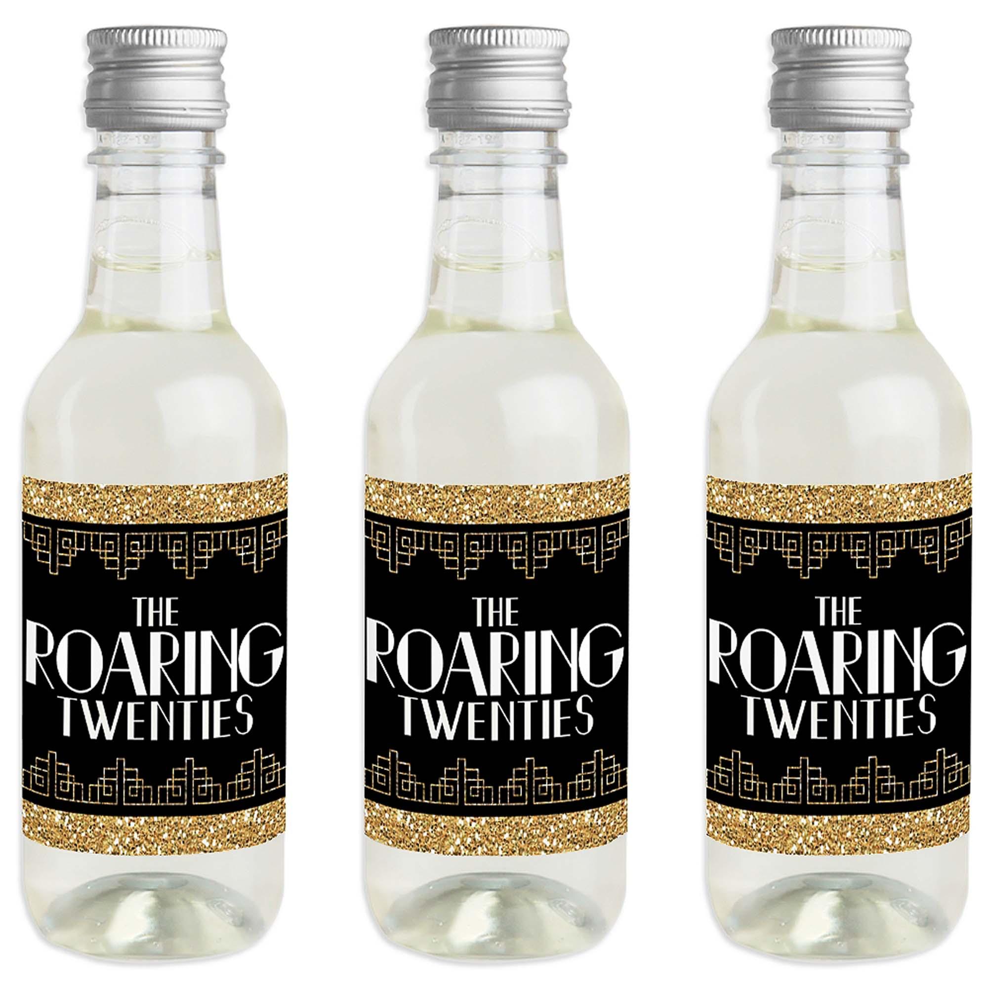 Roaring 20's - Mini Wine and Champagne Bottle Label Stickers - 1920s Art  Deco Jazz Party Favor Gift for Women and Men - Set of 16, image size:2000x2000