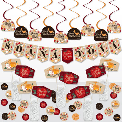 Rosh Hashanah - Jewish New Year Party Supplies Decoration Kit - Decor Galore Party Pack - 51 Pieces