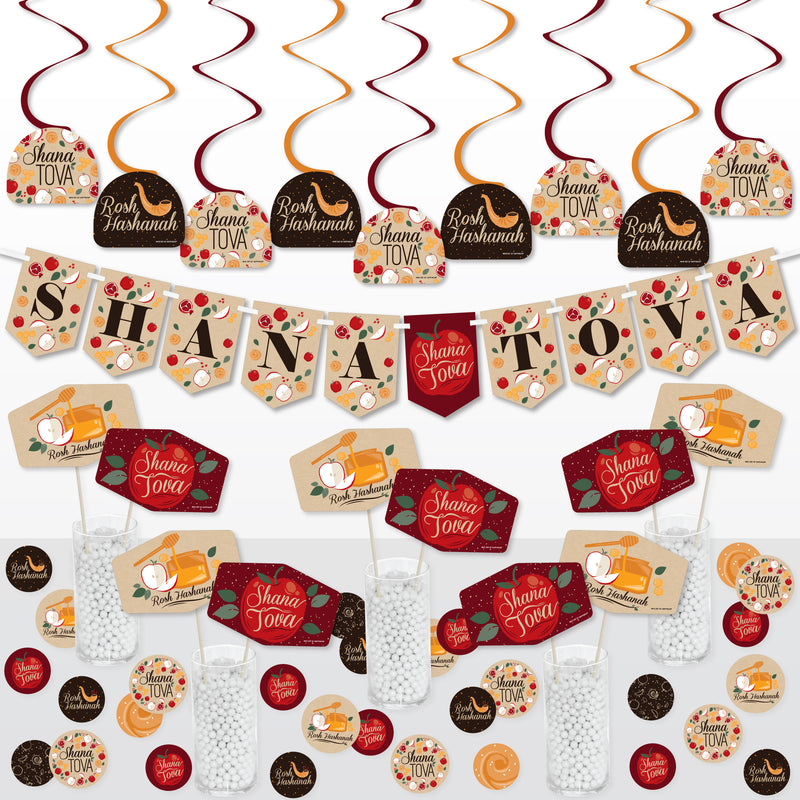 Rosh Hashanah - Jewish New Year Party Supplies Decoration Kit - Decor Galore Party Pack - 51 Pieces