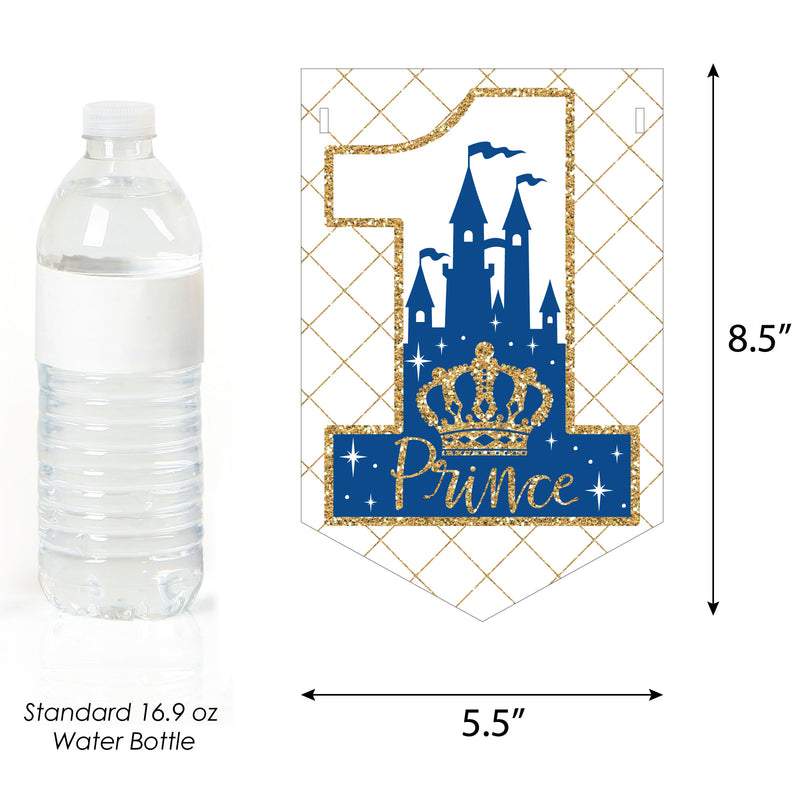 Personalized 1st Birthday Royal Prince Charming - Custom First Birthday Party Bunting Banner and Decorations - Happy 1st Birthday Custom Name Banner