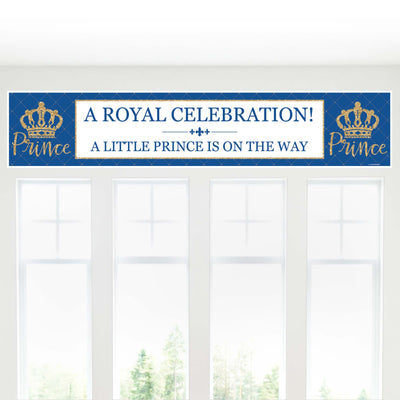 Royal Prince Charming - Baby Shower Decorations Party Banner