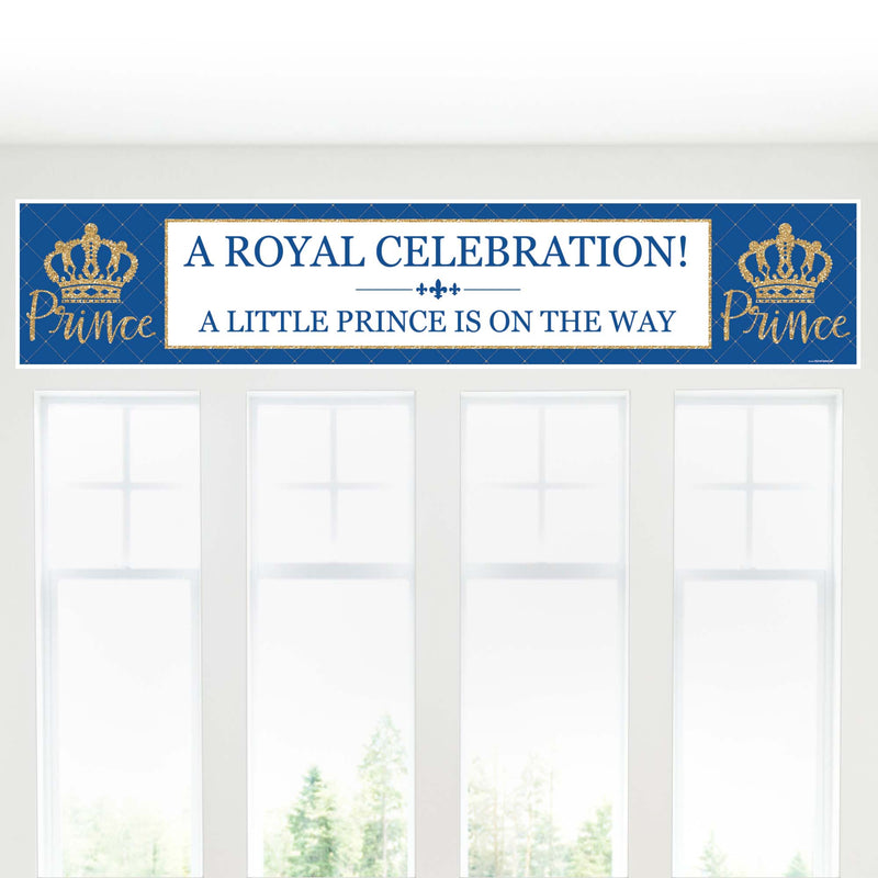Royal Prince Charming - Baby Shower Decorations Party Banner