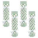 Sage Green Checkered Party - No Snap Party Table Favors - DIY Cracker Boxes - Set of 12