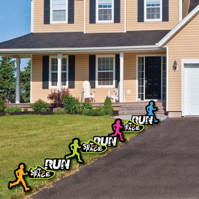 Set The Pace - Running - Lawn Decorations - Outdoor Track, Cross Country or Marathon Yard Decorations - 10 Piece