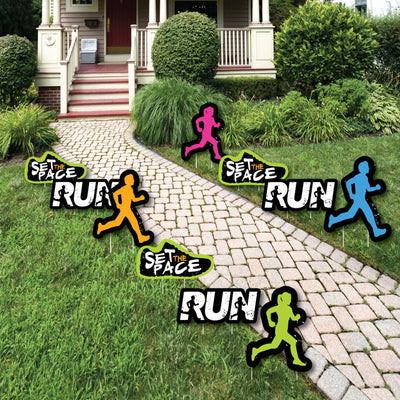 Set The Pace - Running - Lawn Decorations - Outdoor Track, Cross Country or Marathon Yard Decorations - 10 Piece