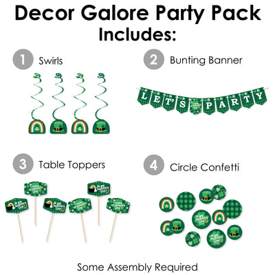 Shamrock St. Patrick's Day - Saint Paddy’s Day Party Supplies Decoration Kit - Decor Galore Party Pack - 51 Pieces