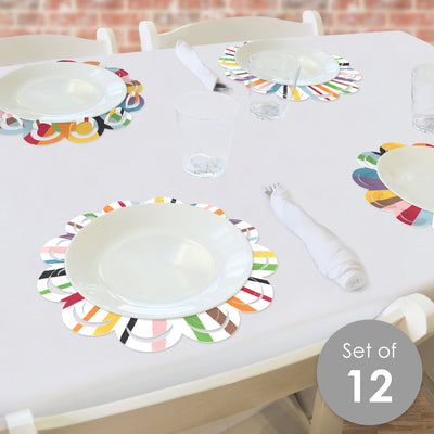 So Many Ways to Be Human - Pride Party Round Table Decorations - Paper Chargers - Place Setting For 12