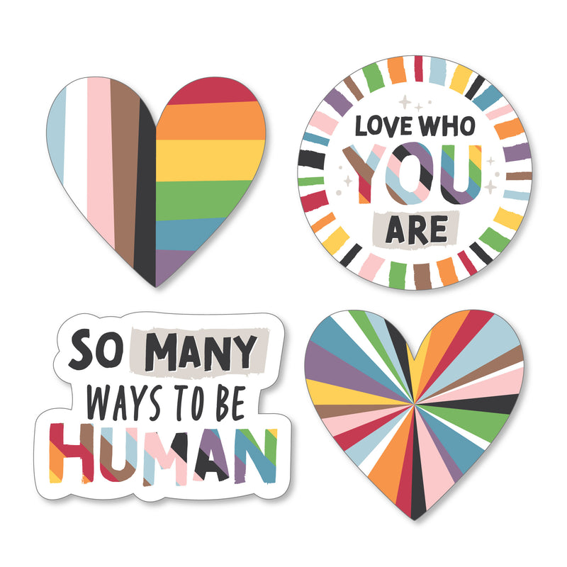 So Many Ways to Be Human - DIY Shaped Pride Party Cut-Outs - 24 Count