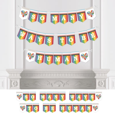 So Many Ways to Be Human - Pride Party Bunting Banner - Party Decorations